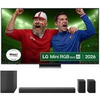 75 Lg MRGB88 Mini RGB AI 4K HDR Smart TV 2026 & US60TR 5.1.1 Wireless Sound Bar Bundle, Silver/Grey