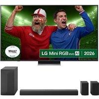Lg US60TR 5.1 Wireless Sound Bar & MRGB88 65 Mini RGB AI 4K HDR Smart TV 2026 Bundle, Black