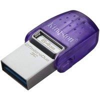 KINGSTON DataTraveler microDuo 3C USB 3.2 Flash Drive - 128 GB, Purple, Purple