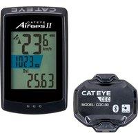 CATEYE AirGPS II Cycle Computer with Cadence Sensor - Grey & Black