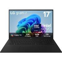 LG LG gram 17 17" Laptop, Copilot PC - Intel Core Ultra 7, 1 TB SSD, Obsidian Black, Black