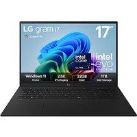 LG gram 17 17" Laptop, Copilot PC - Intel Core Ultra 7, 1 TB SSD, Obsidian Black, Black