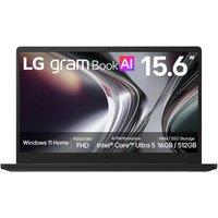 LG gram 15 15.6" Laptop, Copilot PC - Intel Core Ultra 5, 512 GB SSD, Black