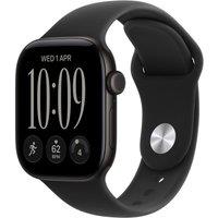 APPLE Watch Series 12 GPS Cellular 42mm Black Aluminum Case with Black Sport Band - S/M, Black