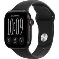 APPLE Watch Series 12 GPS 42mm Black Aluminum Case with Black Sport Band - S/M, Black