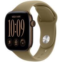 APPLE Watch Series 12 GPS 42mm Dark Bronze Aluminum Case with Olive Sport Band - M/L, Green,Brown