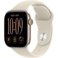 APPLE Watch Series 12 GPS 42mm Light Gold Aluminum Case with Sand Sport Band - S/M, Gold