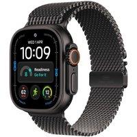 APPLE Watch Ultra 4 GPS Cellular 49mm Black Titanium Case with Black Titanium Milanese Loop - L, Black