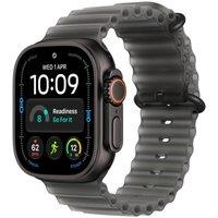 APPLE Watch Ultra 4 GPS Cellular 49mm Black Titanium Case with Translucent Black Ocean Band, Black
