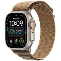 APPLE Watch Ultra 4 GPS Cellular 49mm Natural Titanium Case with Desert Alpine Loop - M, Brown,Silver/Grey