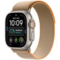 APPLE Watch Ultra 4 GPS Cellular 49mm Natural Titanium Case with Sand Trail Loop - M/L, Brown,Silver/Grey