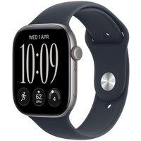 APPLE Watch Series 12 GPS 46mm Space Gray Aluminum Case with Navy Blue Sport Band - S/M, Blue,Silver/Grey