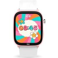 ICE WATCH Junior Find Hub Smart Watch Pink & White, Silicone Strap, 36mm, White,Pink