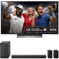 48 Lg G6 OLED AI 4K HDR Smart TV 2026 (Stand Version) & US60TR 5.1 Wireless Sound Bar Bundle, Black,Silver/Grey