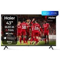 HAIER S80G QLED 4K HDR Smart Fire TV with Freely - H43S80GUF, Black