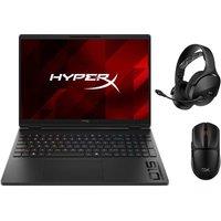 HP HyperX OMEN 15 Gaming Laptop (Intel Core Ultra 7, RTX 5060, 512 GB SSD), Gaming Mouse & Wireless Headset Bundle, Black