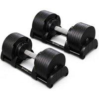 MAGIC AI MFD-002 Smart Adjustable Dumbbells - Black & Silver, Silver/Grey,Black