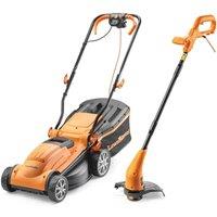 Lawnmaster MEB1434M COMBO Corded Rotary Lawnmower & Grass Trimmer - Orange & Black, Black,Orange