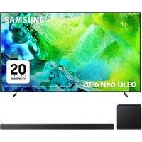 Samsung QE100QN80H 100" Neo QLED 4K Mini LED Vision AI Smart TV 2026 & HW-QS700F/XU 3.1.2 Wireless Sound Bar Bundle, Black
