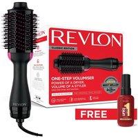 REVLON One Step Volumiser Hot Air Styler - Black, Black