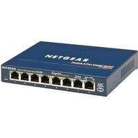 NETGEAR GS108UK 8-Port Gigabit Network Switch - Grey, Silver/Grey