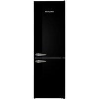Montpellier Retro Style MAB386K 70/30 Fridge Freezer - Black, Black