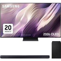 48" Samsung S95H OLED Glare Free 4K Vision AI Smart TV 2026 & HW-Q600H/XU 3.1.2 Wireless Sound Bar with Dolby Atmos Bundle, Black