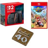 Nintendo Switch 2, Super Mario Bros 40th Anniversary Keychain & Mario Kart World Bundle