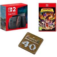 Nintendo Switch 2, Super Mario Bros 40th Anniversary Keychain & Donkey Kong Bananza Bundle