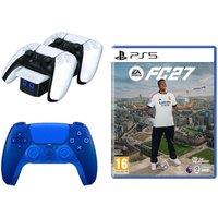 Sony PS5 DualSense Wireless Controller, PlayStation 5 Twin Docking Station & EA SPORTS FC27 - PS5