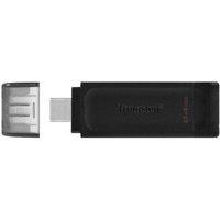 KINGSTON DataTraveler 70 USB-C Flash Drive - 64 GB, Black, Black