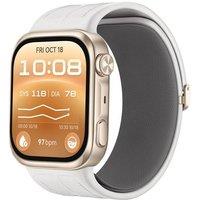 HUAWEI Watch D3 - Black with White Fluoroelastomer Strap, White,Gold