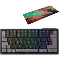 Cheryxtrfy K63W Pro Compact Wireless Mechanical Gaming Keyboard & GP5 Litus Gaming Mouse Mat Bundle, Black