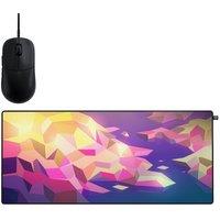 Cheryxtrfy M42V2 Ultra-Light Optical Gaming Mouse & Mouse Mat Bundle, Black
