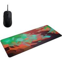 Cheryxtrfy M42V2 Ultra-Light Optical Gaming Mouse & Mouse Mat Bundle, Black