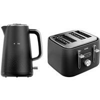 Breville Cobolt VTR043 4-Slice Toaster & Cobolt VKT265 Jug Kettle Bundle, Black