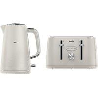 Breville Cobolt VTR044 4-Slice Toaster & VKT266 Jug Kettle Bundle, Cream