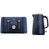 Breville Cobolt VTR045 4-Slice Toaster & VKT267 Jug Kettle Bundle, Blue