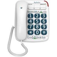 BT Big Button 200 Corded Phone - White, White