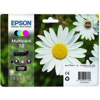 EPSON Daisy T1806 Cyan, Magenta, Yellow & Black Ink Cartridges - Multipack, Black & Tri-colo