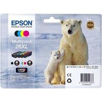EPSON Polar Bear T2636 XL Cyan, Magenta, Yellow & Black Ink Cartridge - Multipack, Black & T