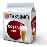 TASSIMO Costa Latte T Discs - Pack of 8, Silver/Grey