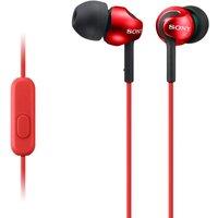SONY MDR-EX110APR Headphones - Red, Red