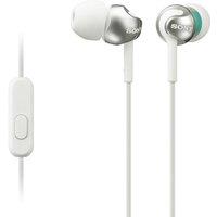 SONY MDR-EX110APW Headphones - White, White