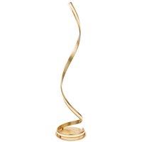 Aria Integrated Led Floor Lamp Gold Leaf White Acrylic