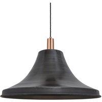 Sleek Giant Bell Pendant, 20 Inch, Pewter, Copper Holder