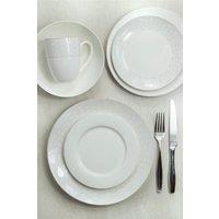 Harlequin Coupe 16 Piece Grey Edged Dinner Set Dishwasher Safe