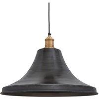 Brooklyn Giant Bell Pendant, 20 Inch, Pewter, Brass Holder