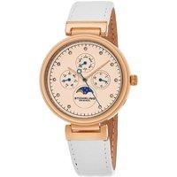 Women's Watch Swiss Quartz movement Multifunction 39MM Case, Leather Strap