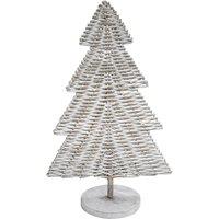 Rattan Christmas Tree White H80Cm